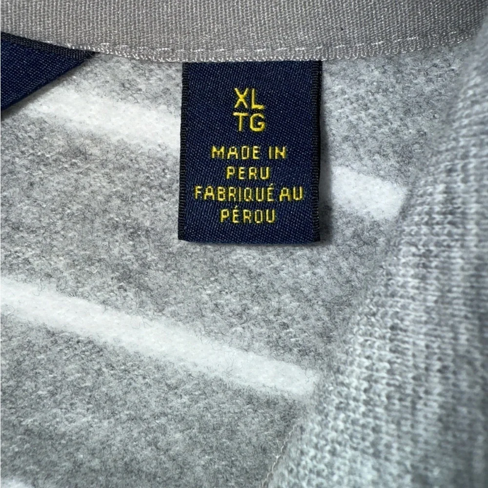 Polo Golf Ralph Lauren XL Gray Striped Wildfire Quarter Zip Water-Repellent